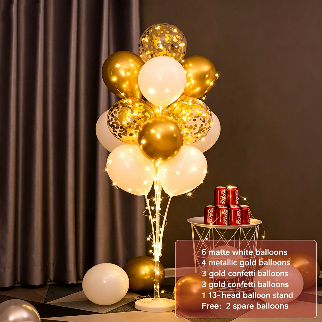 Flowerva Balloon Stand Column Floor/Table Decor for Birthday Party Scene Setup