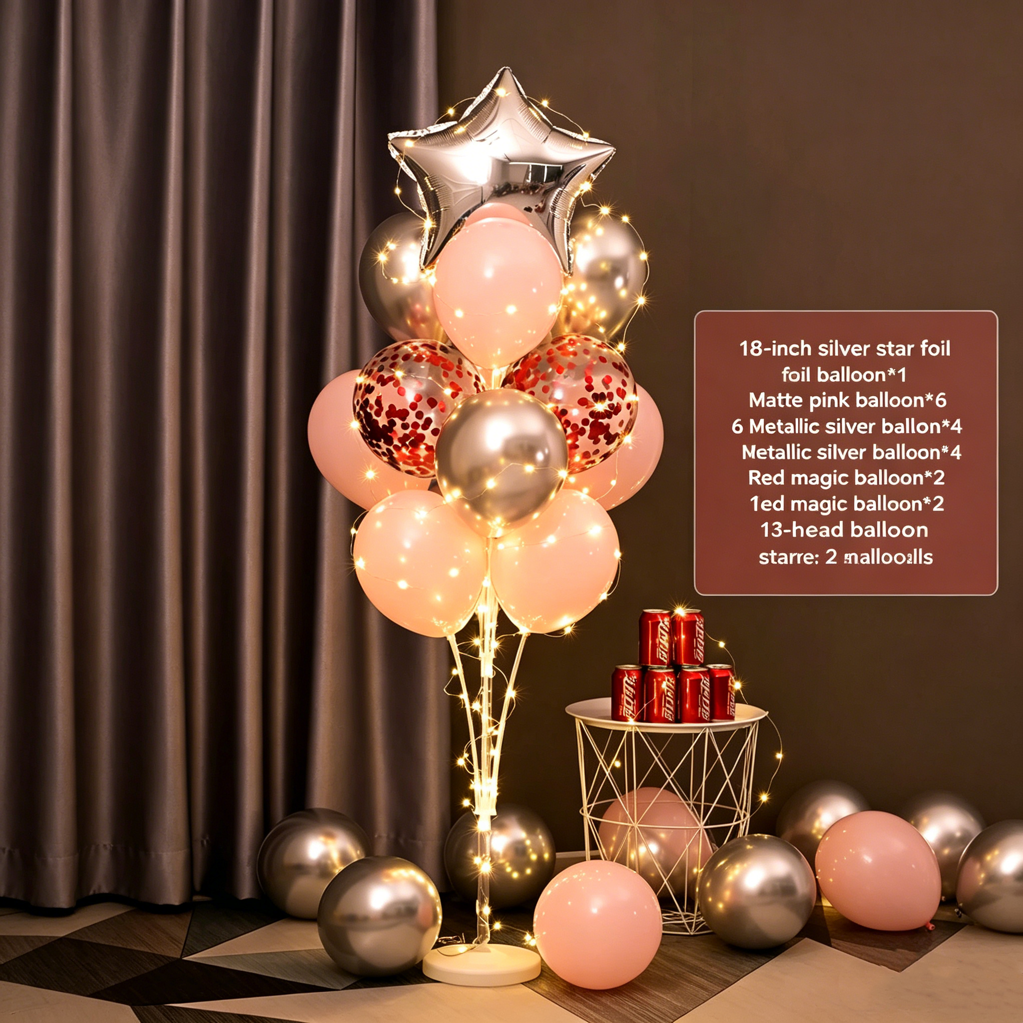 Flowerva Balloon Stand Column Floor/Table Decor for Birthday Party Scene Setup