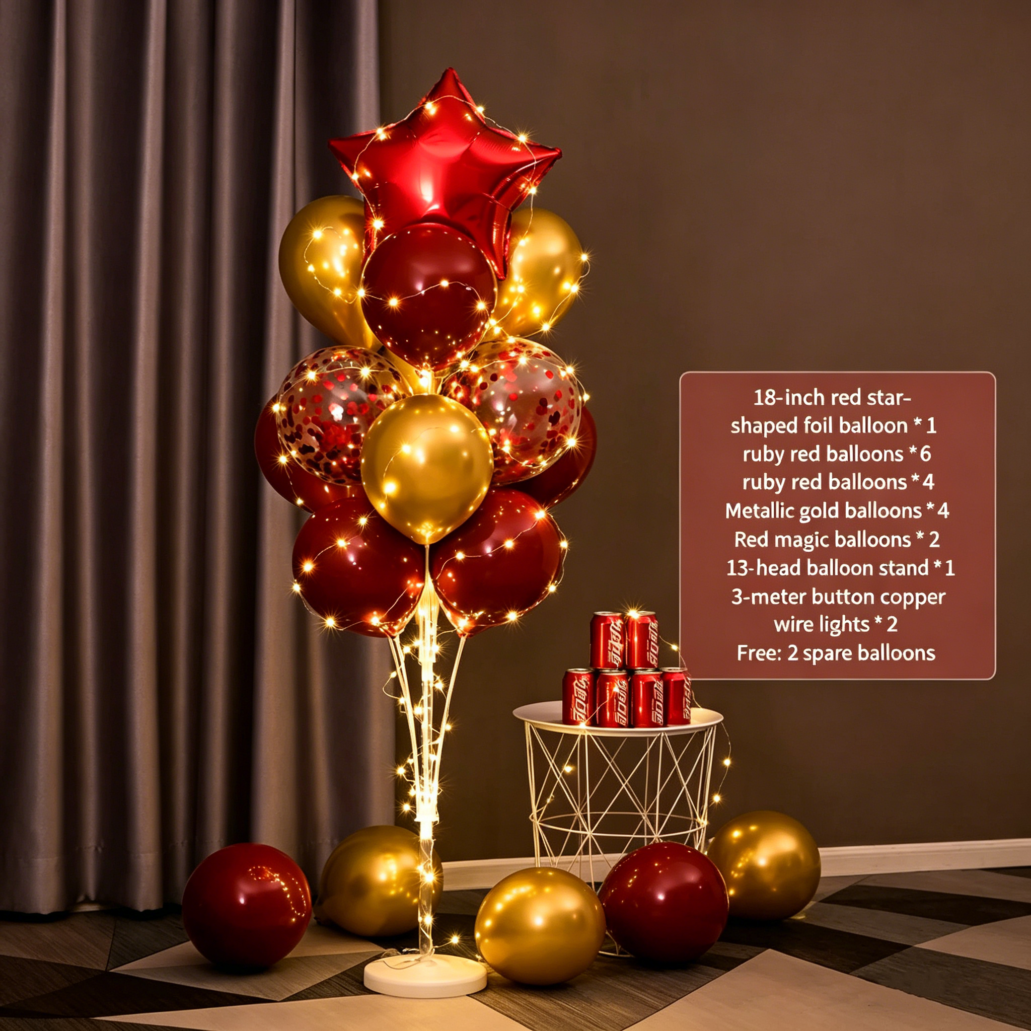 Flowerva Balloon Stand Column Floor/Table Decor for Birthday Party Scene Setup