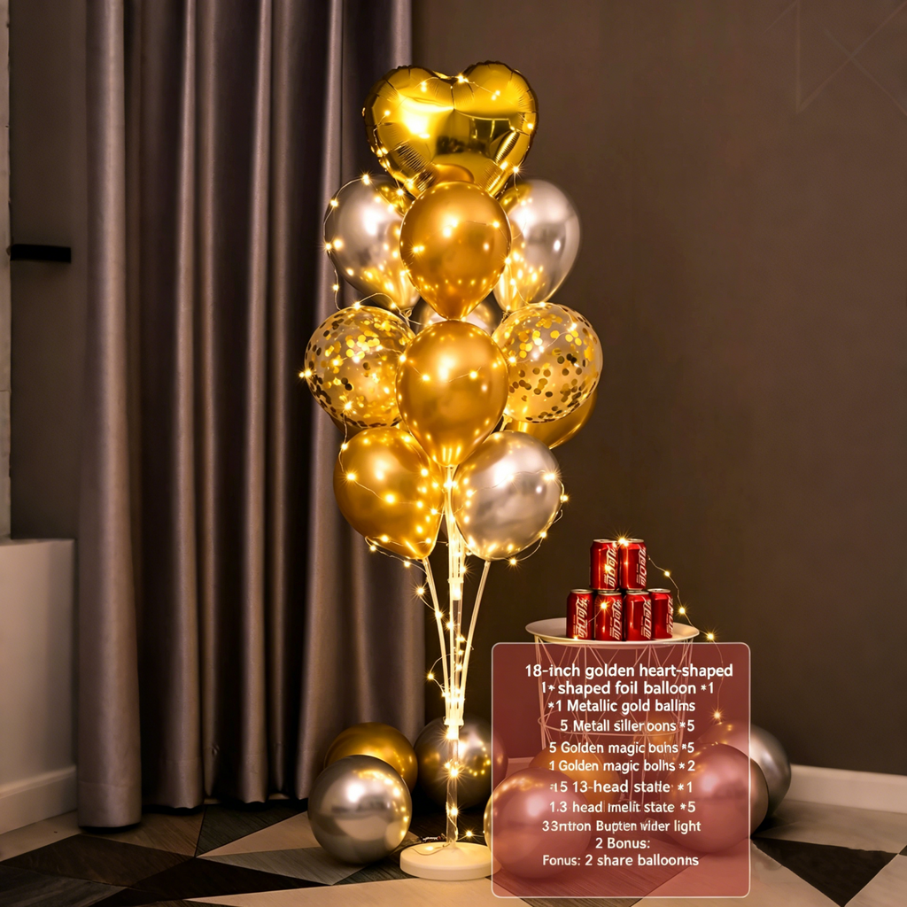 Flowerva Balloon Stand Column Floor/Table Decor for Birthday Party Scene Setup