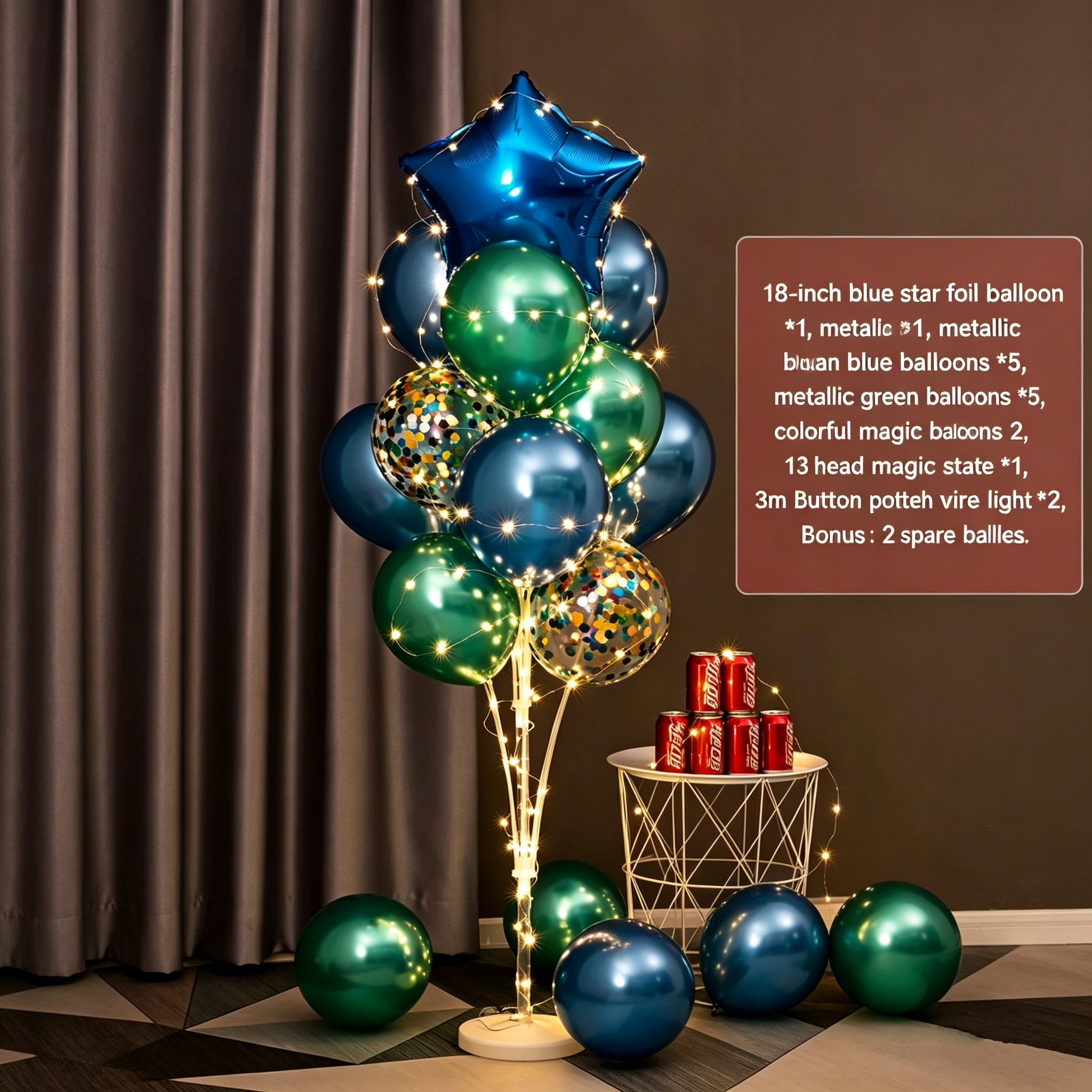 Flowerva Balloon Stand Column Floor/Table Decor for Birthday Party Scene Setup