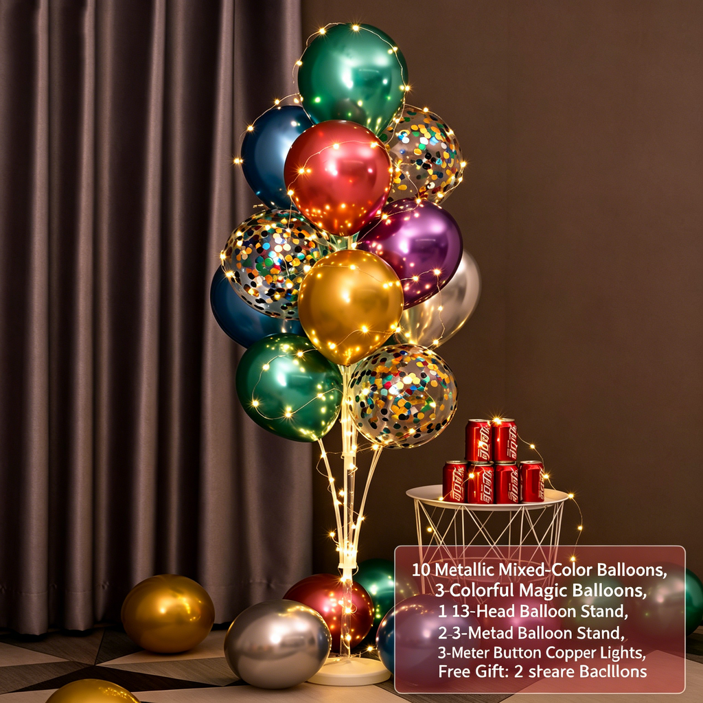 Flowerva Balloon Stand Column Floor/Table Decor for Birthday Party Scene Setup