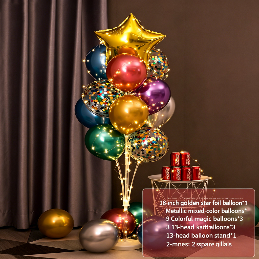 Flowerva Balloon Stand Column Floor/Table Decor for Birthday Party Scene Setup