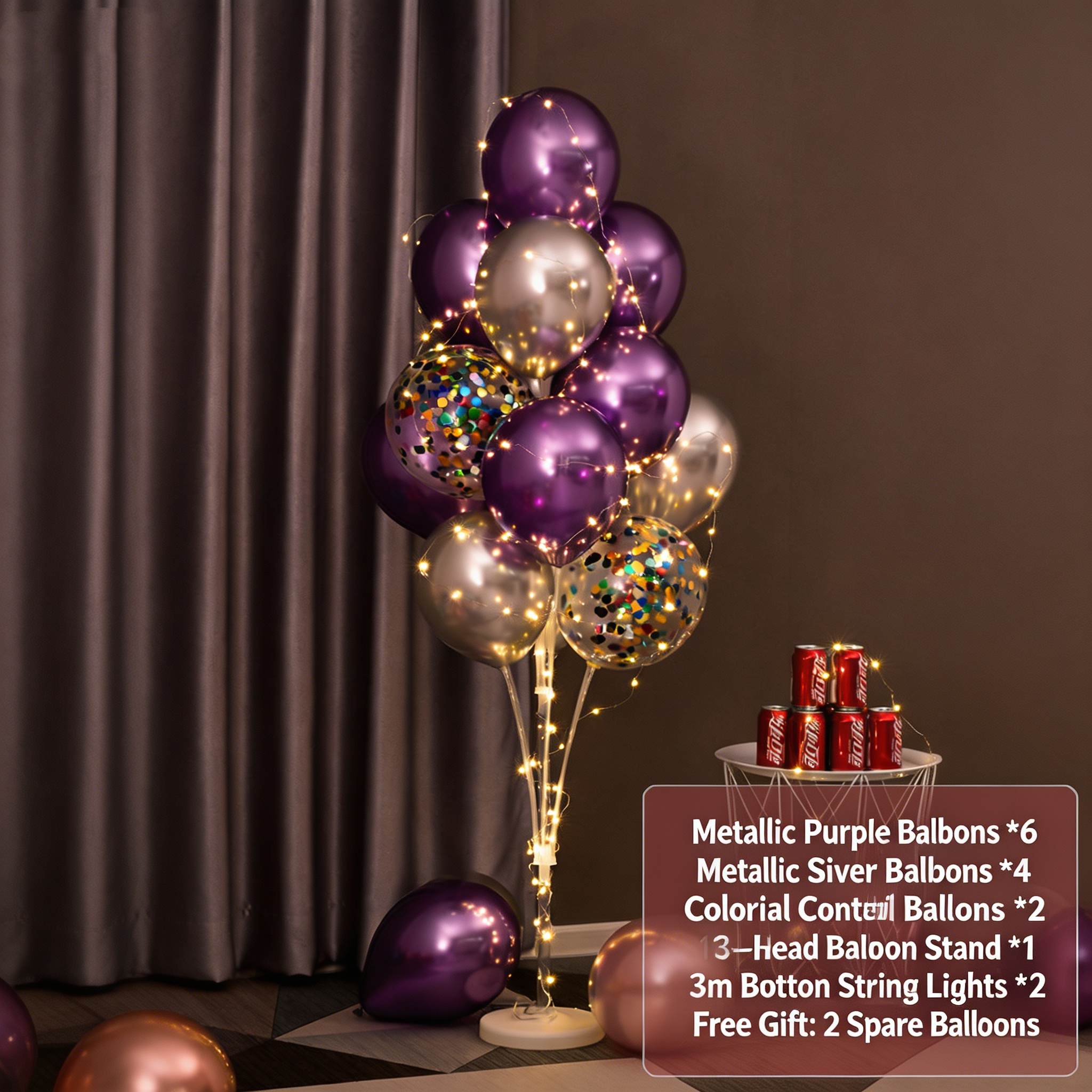Flowerva Balloon Stand Column Floor/Table Decor for Birthday Party Scene Setup